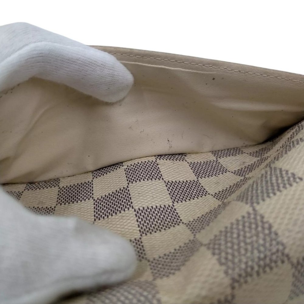 644268BC (L3) Louis Vuitton Walelt Long White Damier Azur - Picture 6 of 10
